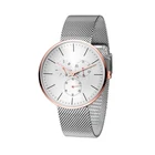 2019 Amazon Trendy Custom Logo minimalist Chronograph 5ATM Waterproof time zone quartz watch for men