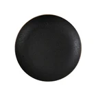 Matte black 7.5 inch round woman gold plated stainless steel jewelry ne hammered round decorative gold charger plate