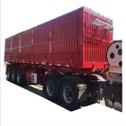 Large loading space cargo box semi trailer 3 axles van type semi trailer