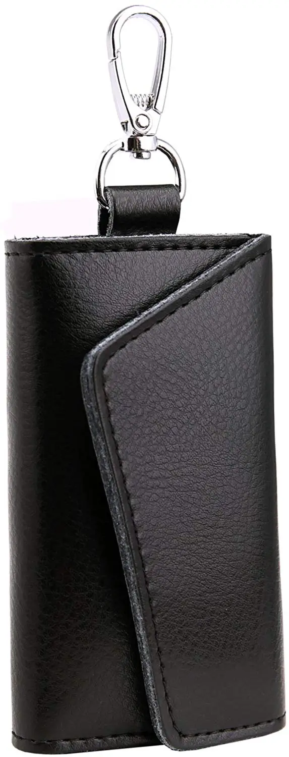 leather key case wallet keychain key holder with