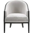 Modern Nordic Upholstery Fabric Wood Arm Furniture Accent Chair