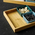 Factory Suppliers Japanese Style Small/Large Size Bamboo Acacia Balsa Wood Tray for Food Serving