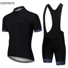Custom jersey cycling team cycling shirt and bibshort set short sleeve black cycling jersey mens