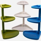 3 layer Kitchen Bathroom Office Stable Triangle Storage Corner Shelf Plastic Rack plastic shelf for storing sundries