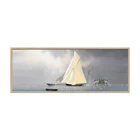 Nordic modern white oil painting sailing creative wall decor painting