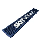 Vodka Accept Custom PVC Rubber Bar Mats Vodka 3D Logo Bar Mat