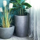 Flower Pot Morden Resin Flower Pot Outdoor Indoor Fiberglass Flowerpots Planter Pot For Hotel Restaurant