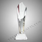 New custom high quality Trapezoidal cylindrical optical crystal award trophy -OCA032