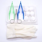 Disposable surgical wound dressing kit with scissers