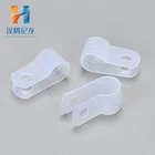 R Electrical Nylon Screw Wire Clips Fasteners Wire Management R Type Electrical Cable Clamp