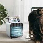 6 inch mini usb stand portable water spray mist humidifier mute cooling fan