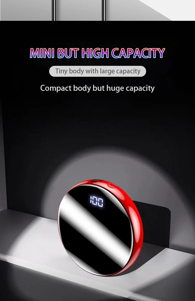portable 10000mah lithium battery DC Dual USB 5v.1a mini pocket digital power bank for mobile - ANKUX.COM