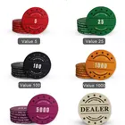 Chips Set Casino Chip Set Table Entertainment Games Casino Gambling Playing Cards Poker Chips Set