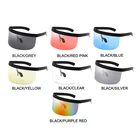 High Quality Hot Sell Trendy Transparent Large Windproof Fashion Rectangle Plastic Sport Sunglasses