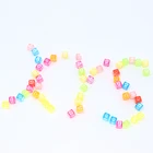 Latest design wholesale custom DIY accessory PET plastic cube beads
