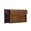 Custom Logo Office & School Accessories Real Leather Slim Portfolio/Tablet Case/Notebook Holder/A4 Document Envelope Bag