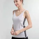 Black and white fashion Sleeveless V-neck new slim slimming tank top bodybuilding