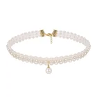 Xuping jewelry 01034 white fashion bridal choker necklaces for women, shell bead pearl necklace choker