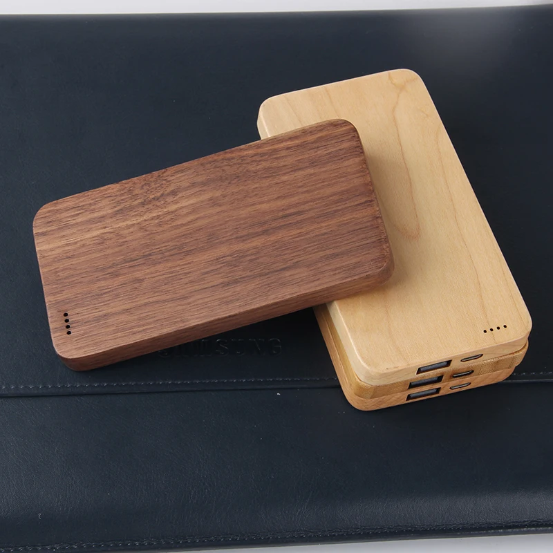 2019 Newest Portable Charger, Fashion Wood Bamboo Design Super Wooden Slim 4000mAh Power Bank - ANKUX.COM