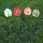 Factory wholesale anthurium plant simulation flower green mini pots plants Decorative+Flowers best selling 2019