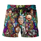 NEW Fashion Mens Rick and Morty Casual Shorts Summer Short Loose Trousers For Men Rick and Morty 3D Print Casual Shorts