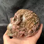 Wholesale Natural Crystal Quartz Skulls Healing Skulls Rhodonite Skulls For Home Decorate