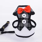Pet Dog Chest Back Leashes Costume Dog Wedding Clothes,Fashion Design Formal Dress Suit Bowtie Dog Harness Costume