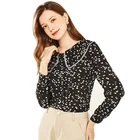 Latest designs Ladies long sleeved Casual blouse Printed Shirt