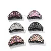 Accessory Lovely Shining Jaw Clip Clamp Pin Crystal Rhinestone Beaded Large Black Plastic Hair Claw