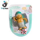 Children summer swimming pool pull line carton bath animal toy set