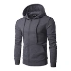 high quality heavy cotton zip hooded sweatshirts hoodie for men
