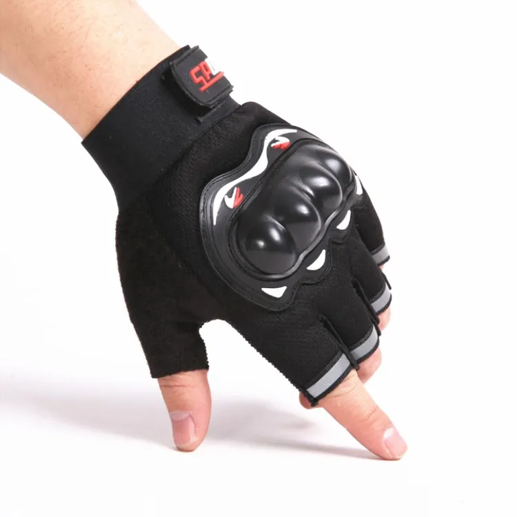 Защитные анти вибрации Pro байкер лето без пальцев мотоциклетные перчатки половина палец