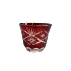 Overlay copper red Cut To Clear Shot Glass cup 60ml