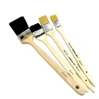 Pure Natural Black Bristle Decoration Boar Logo Pig Hair Wooden White Gray Chinese Paint Brush Long Handle