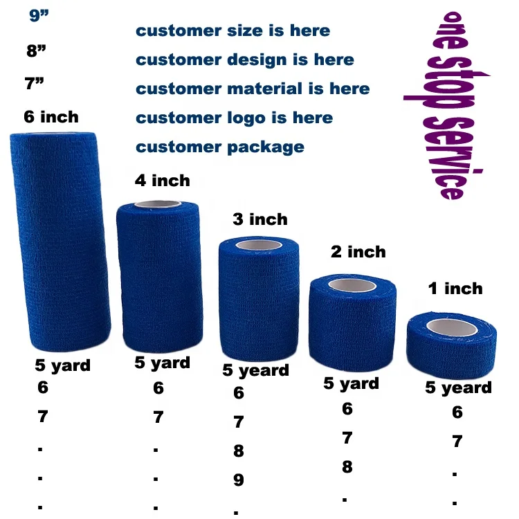 GSPMED High Quality cohesive elastic bandage Vet Wrap bandage self-adhesive Bandage Factory