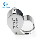 10X 18mm Triplet Jeweler Eye Loupe Magnifier Magnifying Glass Jewelry Diamond
