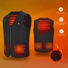 Outdoor Built-in 5 Pcs Heating Pads Heated Jacket Clothes USB Charging Warmer Heated Vest