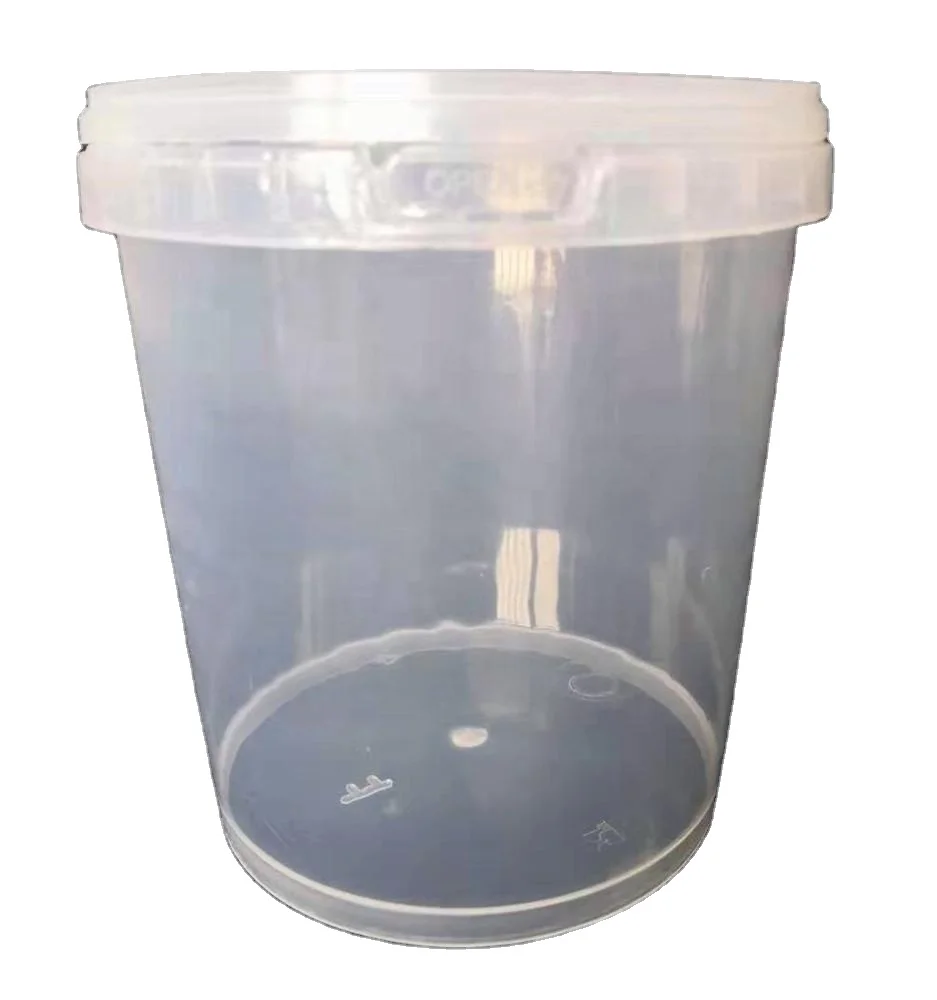 transparent plastic tub