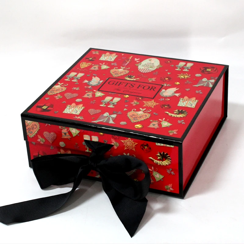 wholesale luxury custom logo foldable magnetic christmas gift