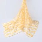 Cheap lightweight wave stripe shine embroidered voile shawl scarf turma omani arab scarf