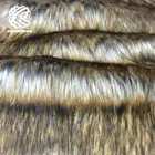 Fur Long Hair 2 Tones Acrylic Faux Fur Fake Wolf Faux Fur Plush Fabrics Fake Fur Cheap