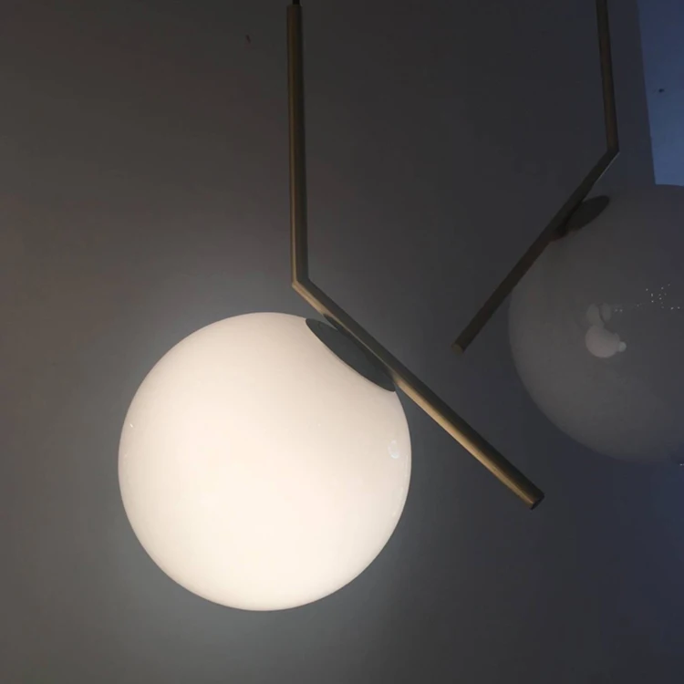 Hot sell modern hanging glass ball gold chandelier home hotel pendant light