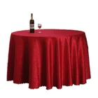 Wholesale high quality plain Hotel banquet wedding red polyester/ cotton table cloth