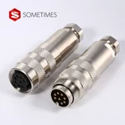 AISG connector M16 2 3 4 5 6 7 8 pin copper metal assembly plug M16 connector