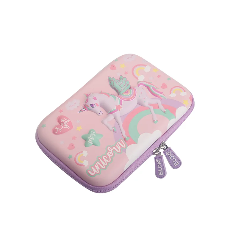 Colored Custom School Students Zipper 3D EVA Pencil Case Pouch Large Capacity Children Pencil Bags with Handle details