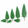 jiye 10Pcs miniature Plastic Pine diy materials for Building sand table street scale model tree Train railway layout scenery