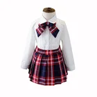 2019 autumn fashion baby kids girl children clothes clothing sets long sleeve pleated skirt bow two piece set dress