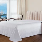 Luxury 100% Cotton White Satin Drill 200TC 300TC 400TC Bedsheet Factory Price