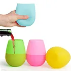 Wholesale Customer Design silicone Beer Wine Cup Tea Coffee Drinking Cup For Outdoor Activities