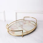 Elegant Vanity Metal Wire Glass Serving Tray